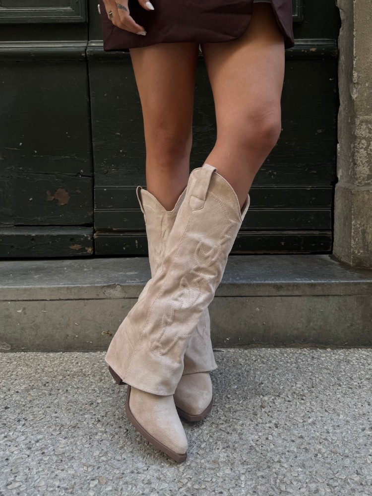 Bottes Santiags Beige – Style Western Tendance