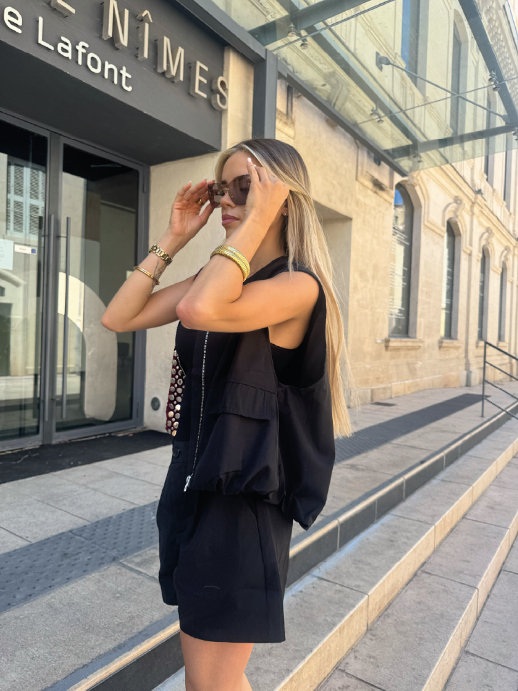 Veste bouffante sans manches marron - French retailers