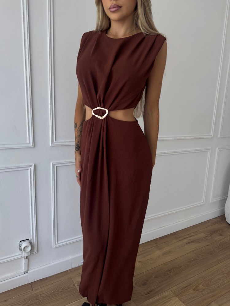 Robe longue à détails argenté - French Retailers