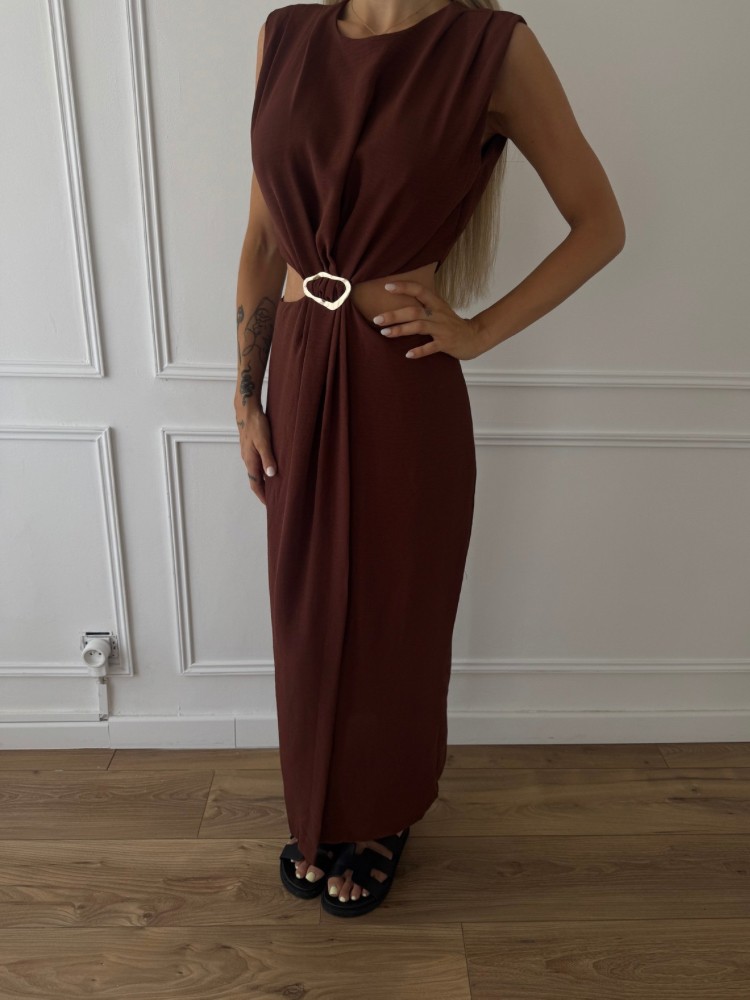 Robe longue à détails argenté - French Retailers