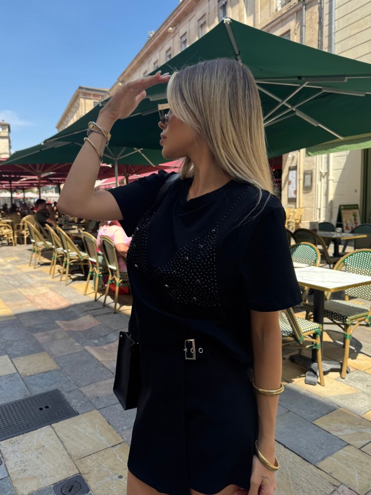 Tee shirt avec motif pailleté - French retailers