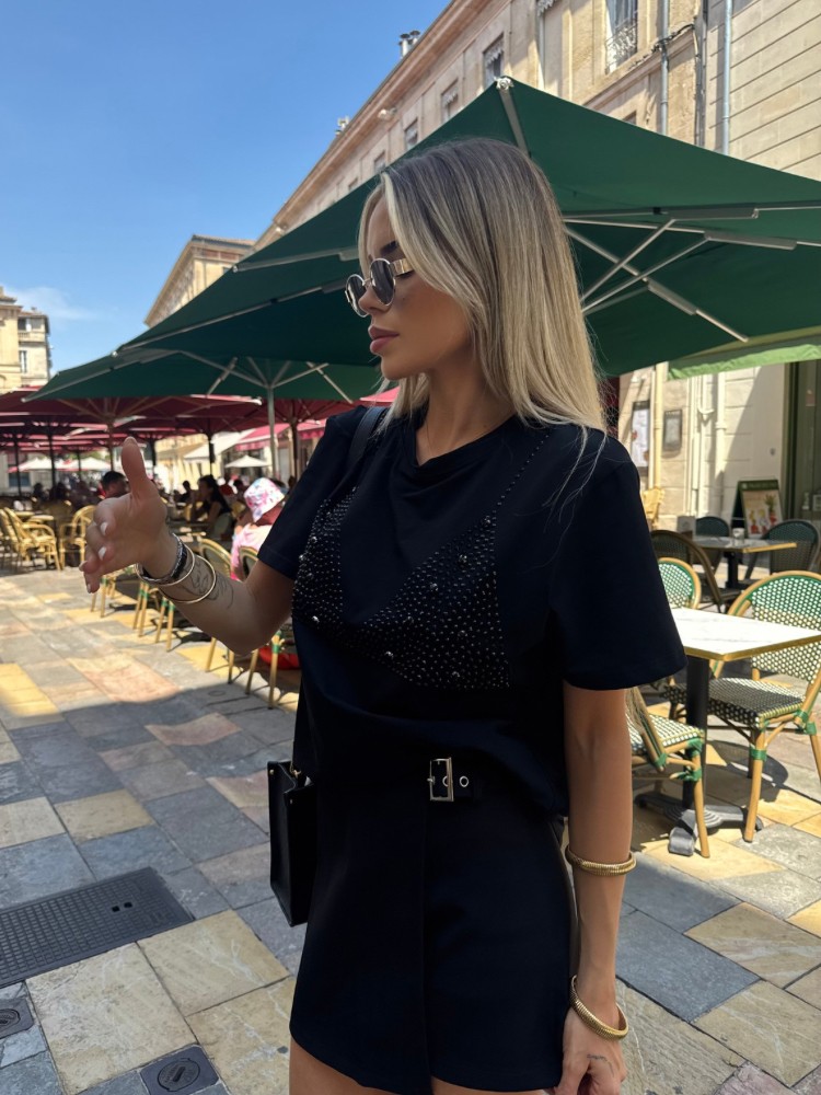 Tee shirt avec motif pailleté - French retailers