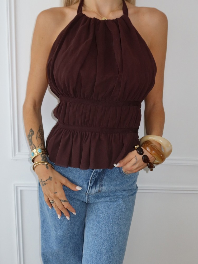 Top dos nu marron - French retailers