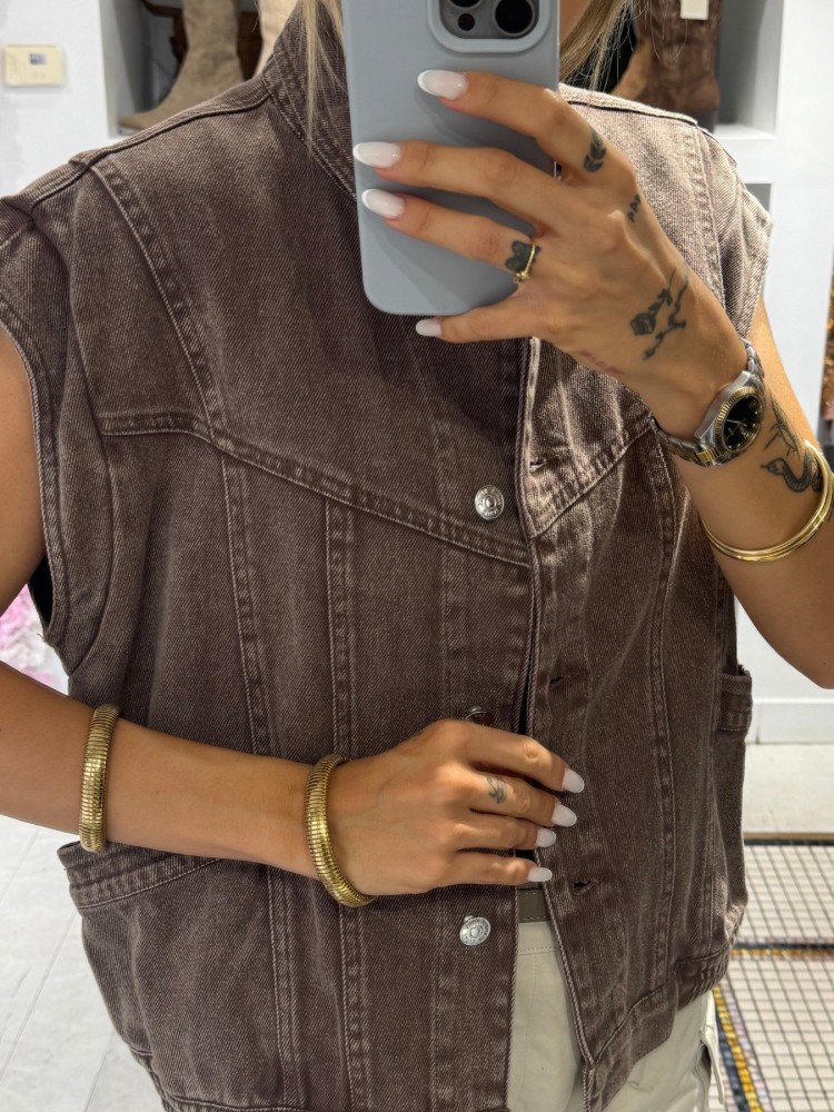 Veste sans manches en jean - French Retailers