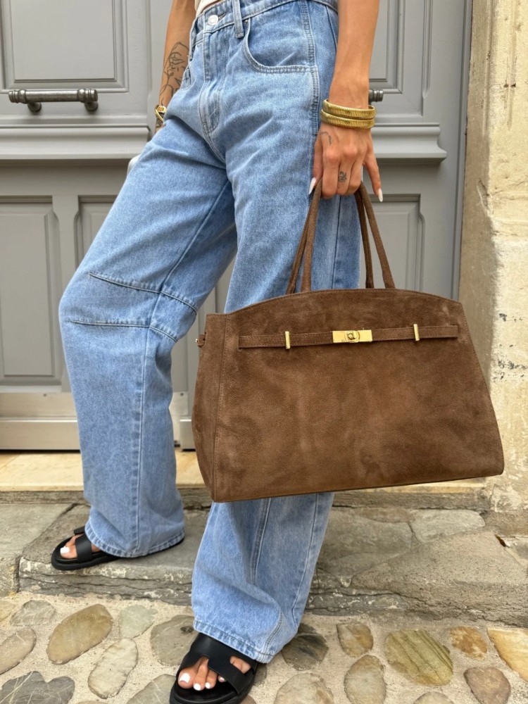 Sac à main en cuir marron – Élégance intemporelle