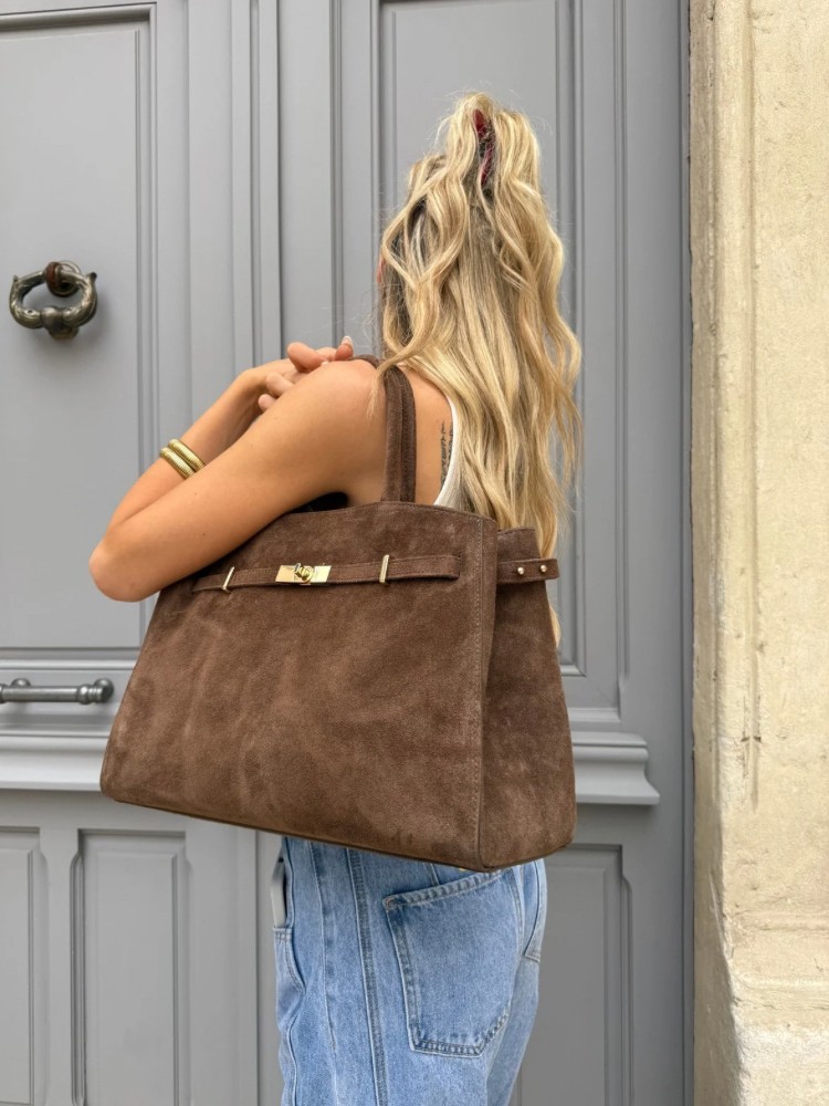 Sac à main en cuir marron – Élégance intemporelle
