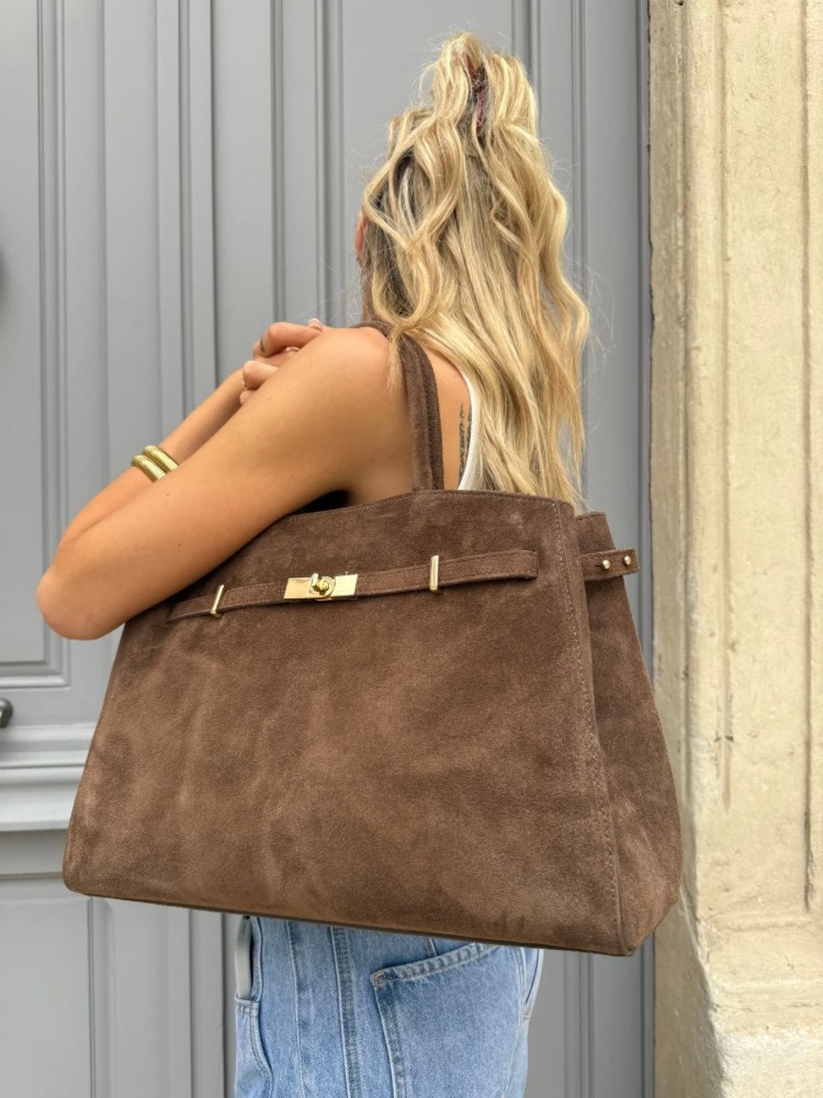 Sac à main en cuir marron – Élégance intemporelle