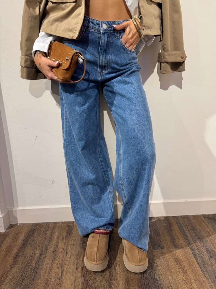 Jean coupe droite taille haute pour femmes - French retailers