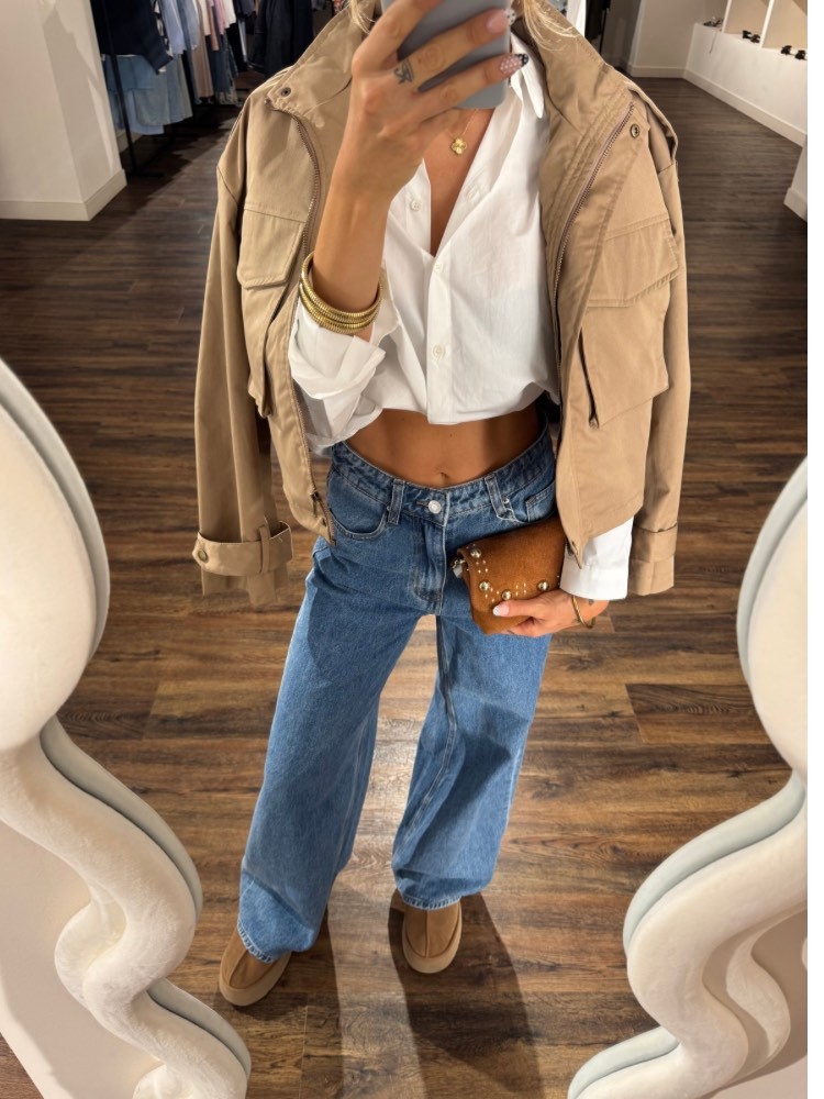 Jean coupe droite taille haute pour femmes - French retailers