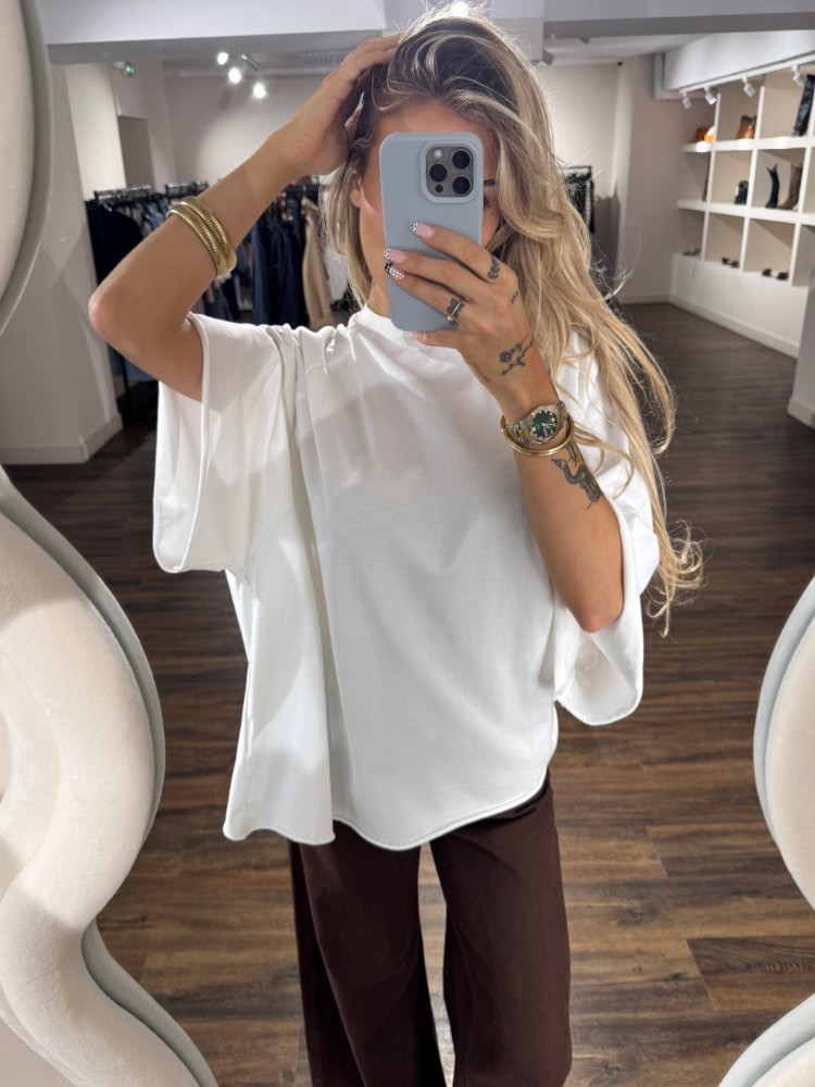 Tee shirt blanc coupe extra oversize - French retailers