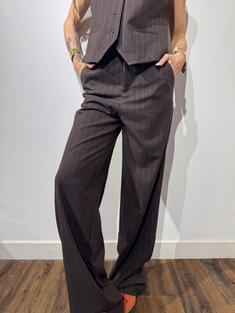 Pantalon Tailleur Femme à Rayures – French Retailers