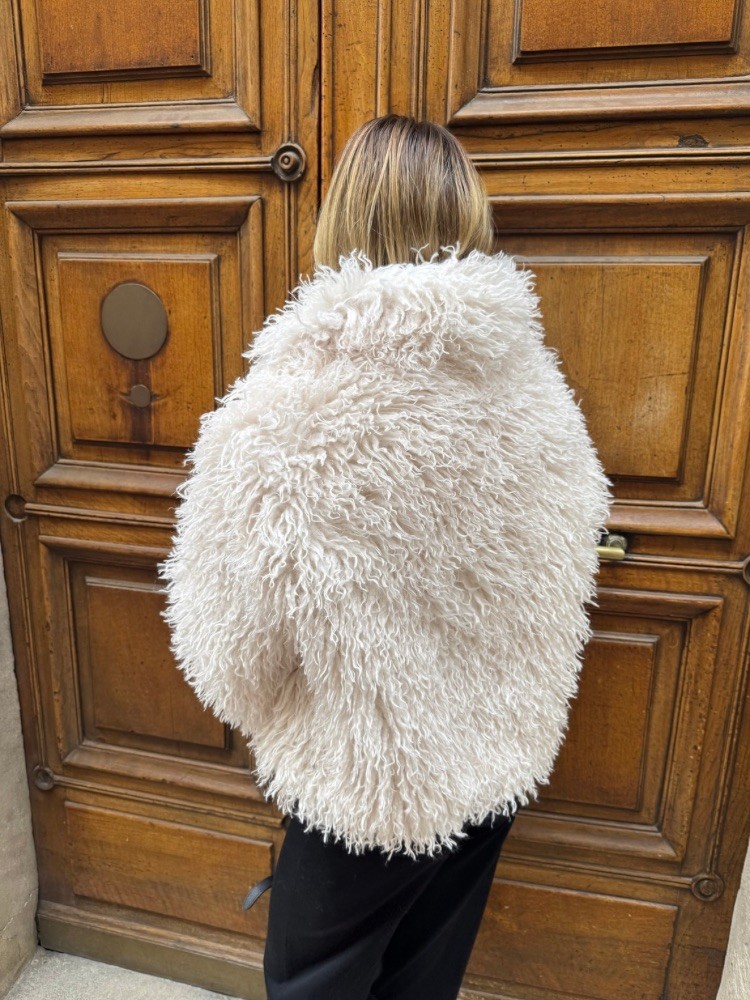 Veste effet fourrure écru - French Retailers