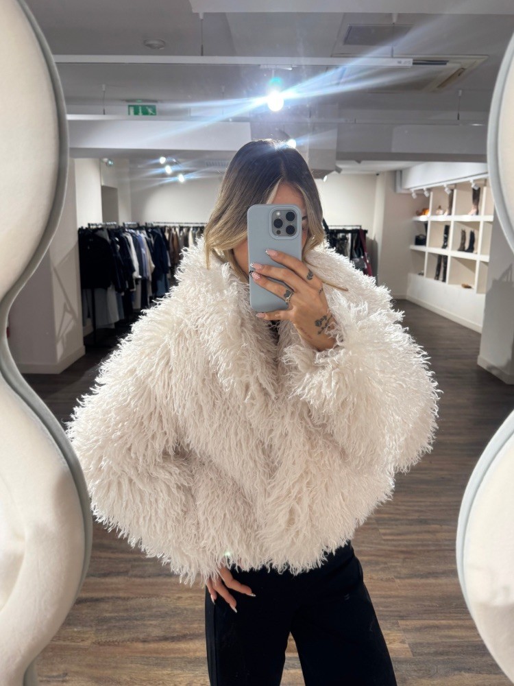 Veste effet fourrure écru - French Retailers