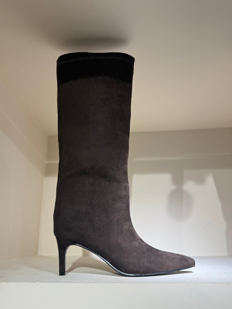 Bottes hautes à talon fin – Effet suédine | French retailers