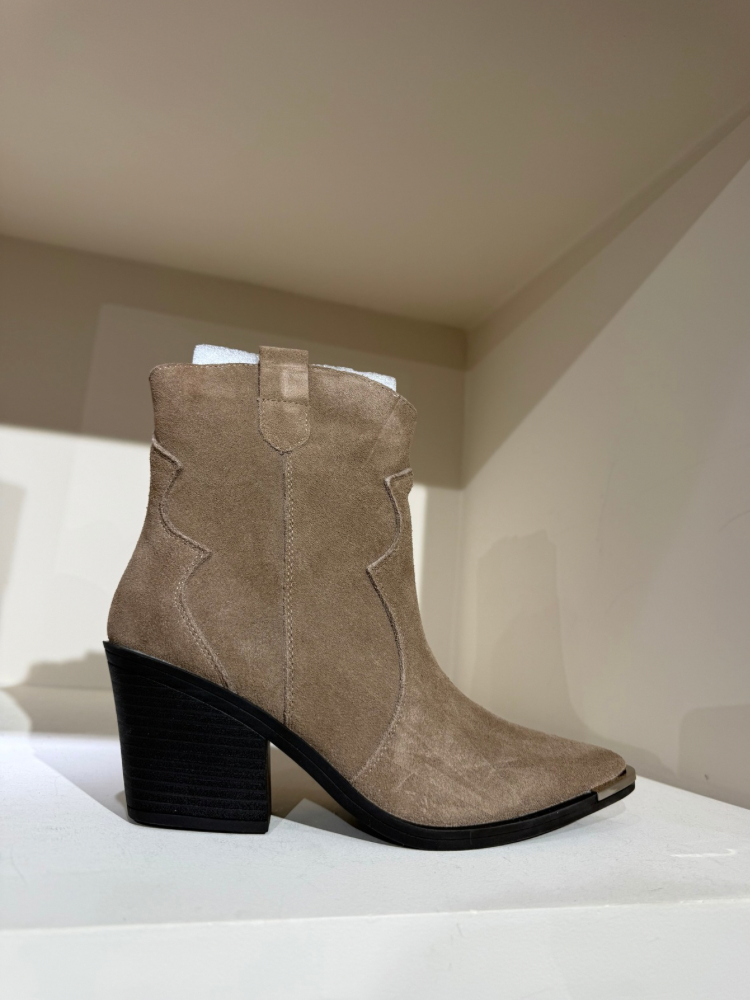 Bottines Effet Daim Taupe – French Retailers