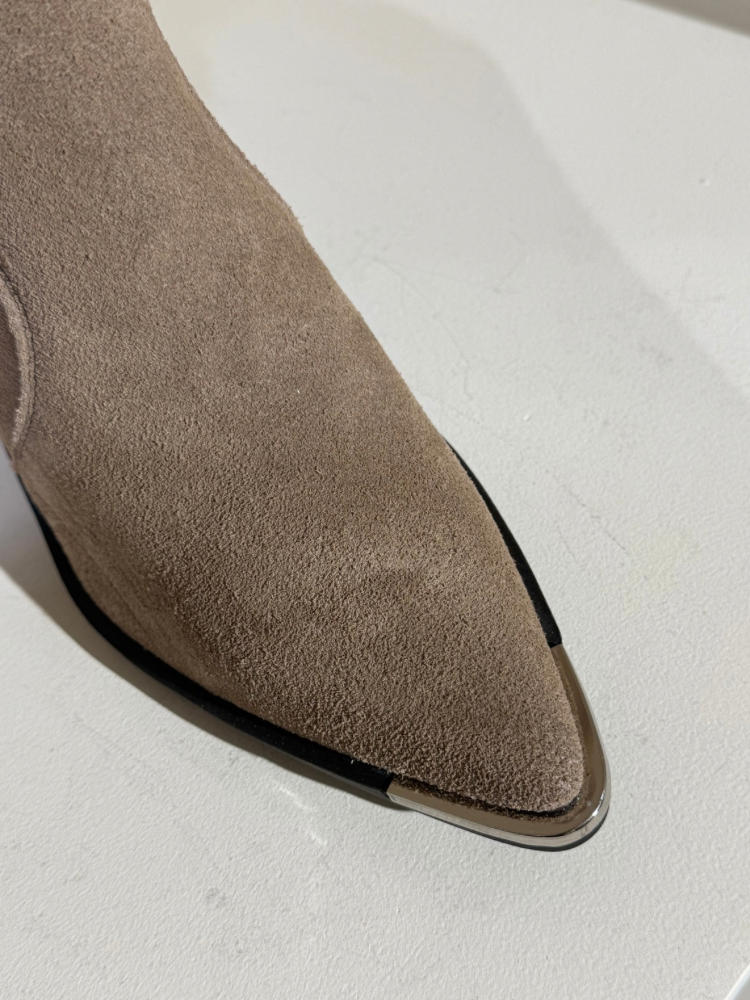 Bottines Effet Daim Taupe – French Retailers