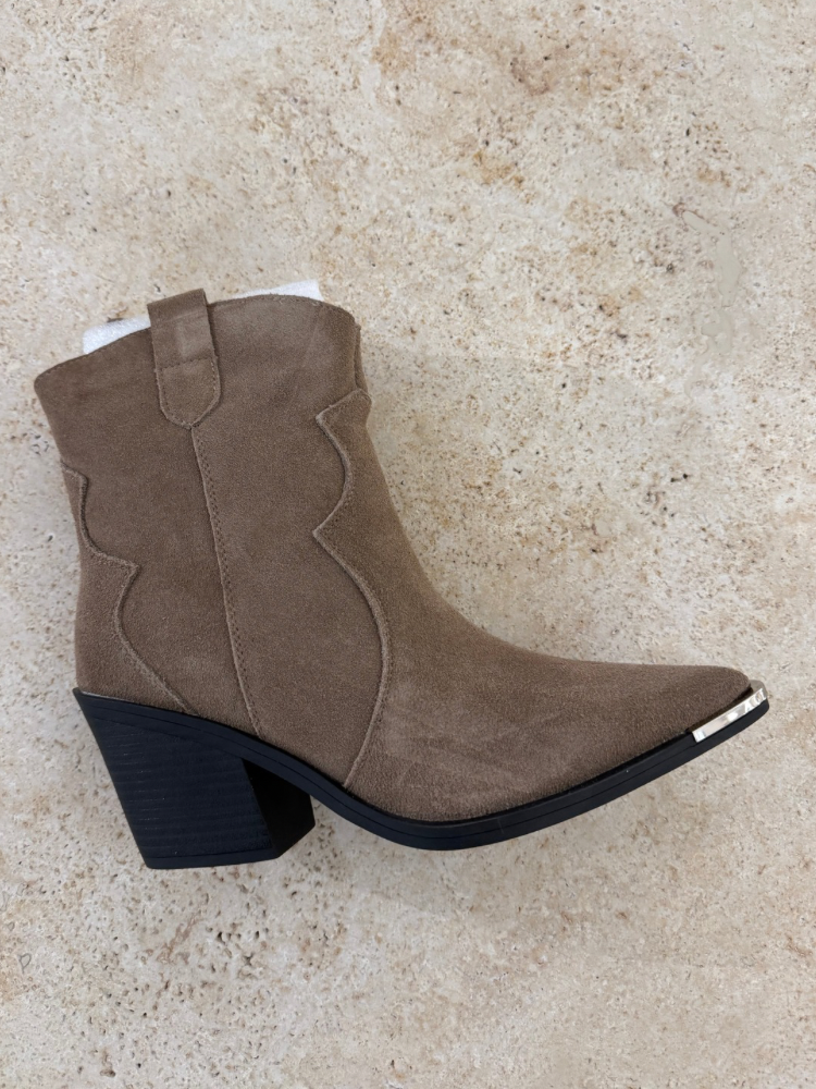 Bottines Effet Daim Taupe – French Retailers