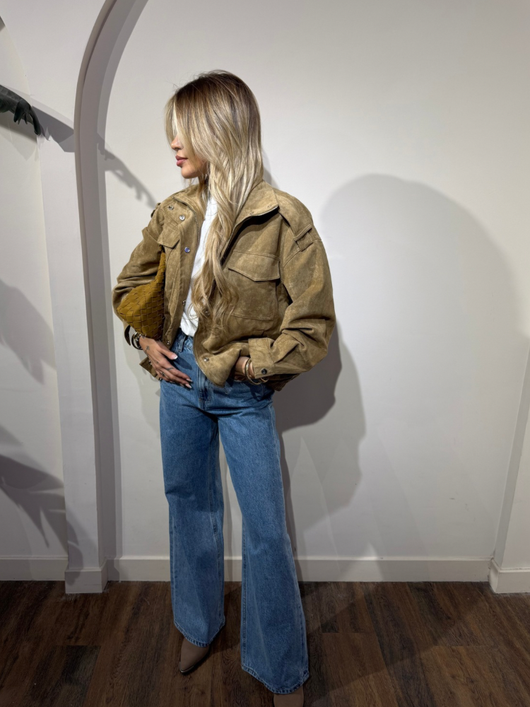 Veste large en suède femme – coupe oversize – Disponible à Nîmes & Avignon