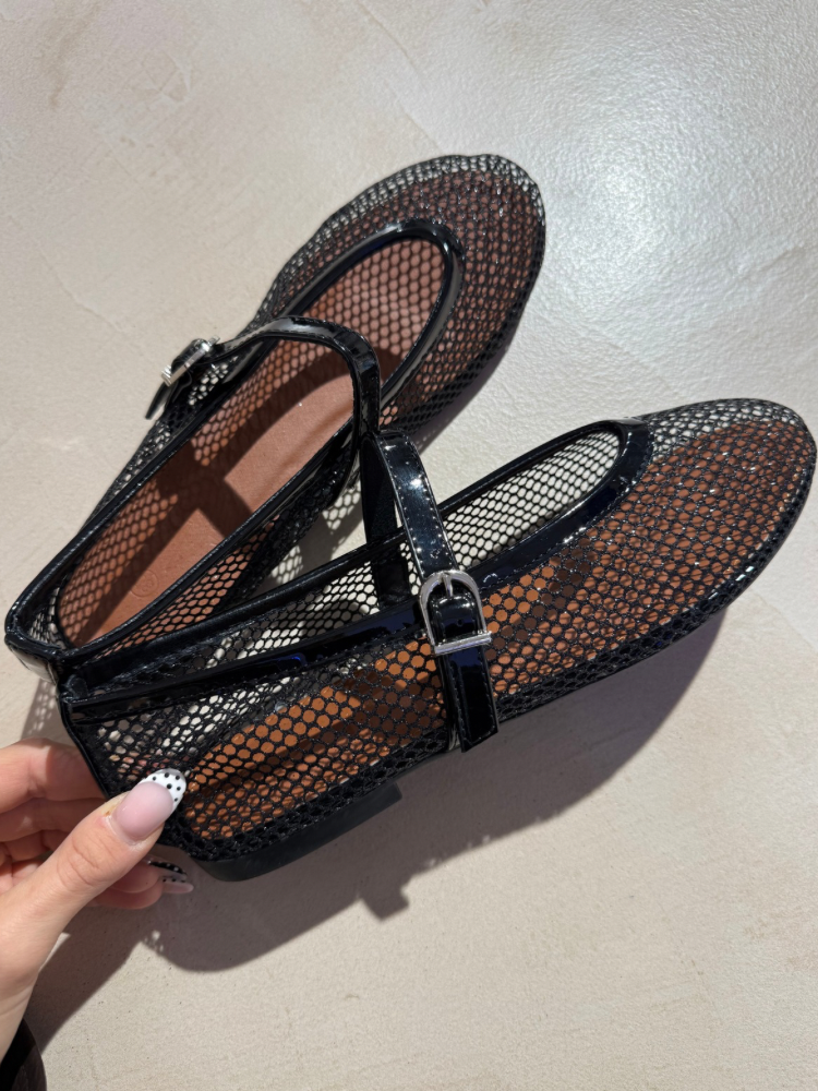 ballerines résille noire - French retailers