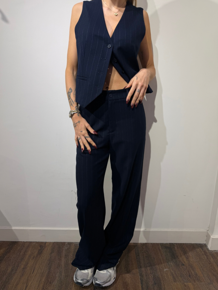 Pantalon Tailleur Femme à Rayures – French Retailers