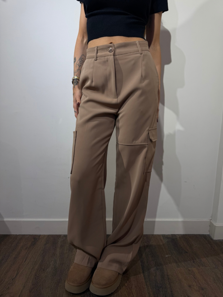 Pantalon coupe droite beige pour femme - French retailers