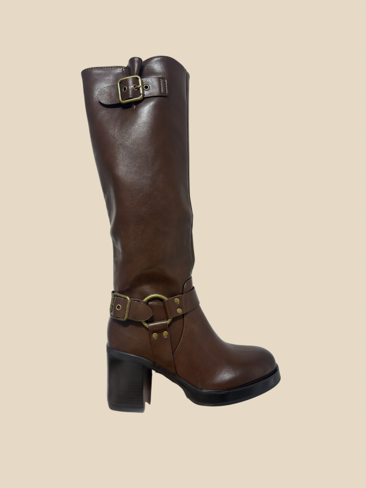 Bottes hautes femme marron à talon –  French retailers
