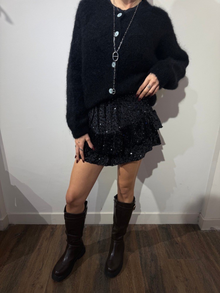 Jupe short velours à paillettes - French Retailers | Nîmes & Avignon