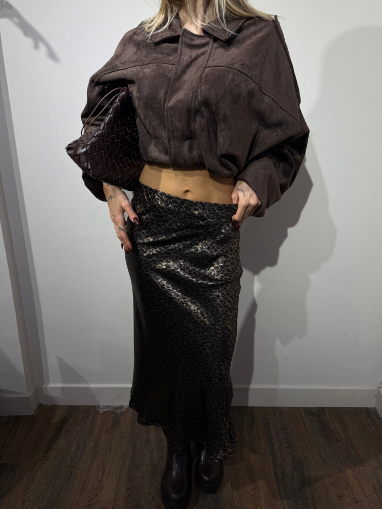 Jupe longue pour femme satinée léopard - French retailers | Nîmes et Avignon