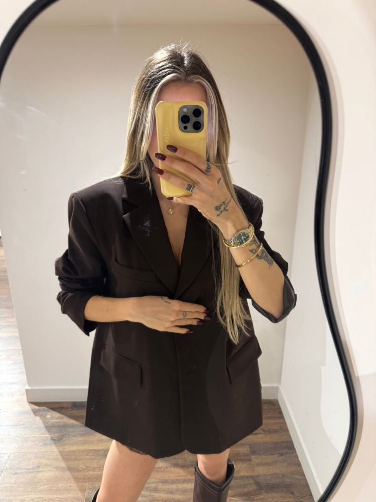 Blazer marron avec fente dans le dos - French retailers | Avignon & Nimes