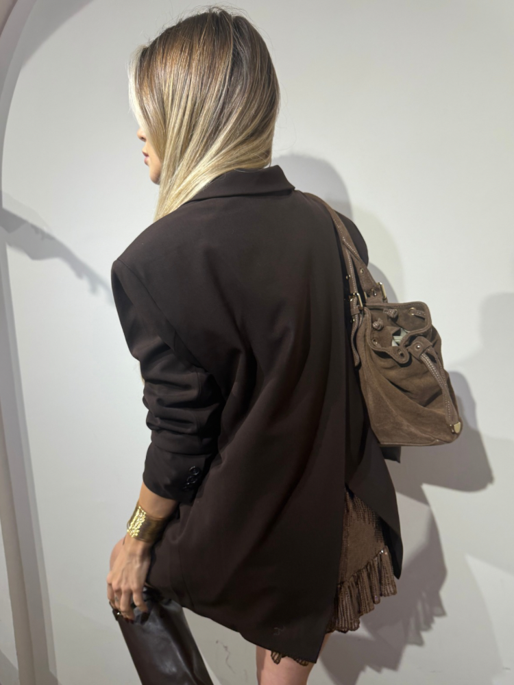 Blazer marron avec fente dans le dos - French retailers | Avignon & Nimes