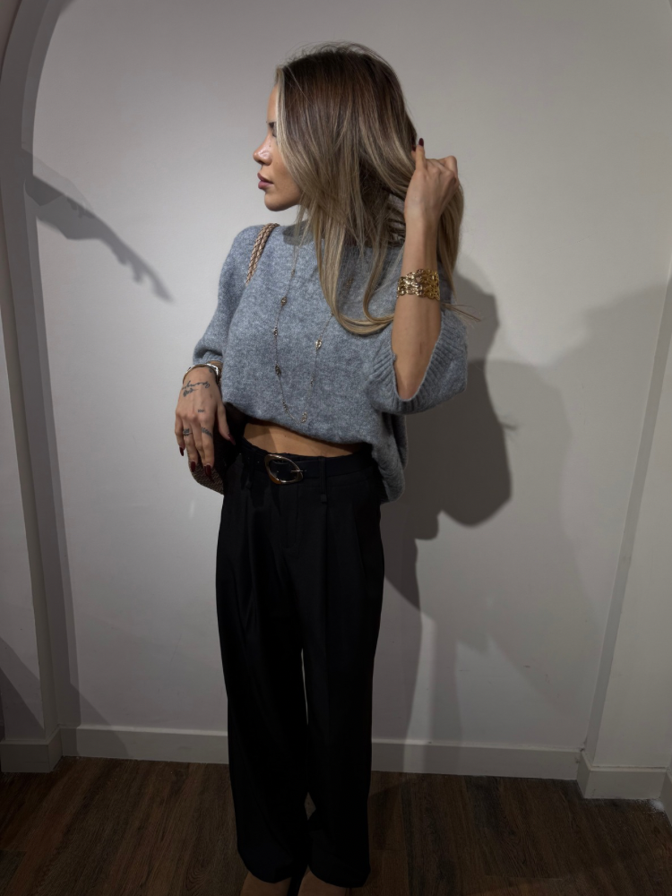 Pull gris manches courtes - French retailers | Nîmes & Avignon