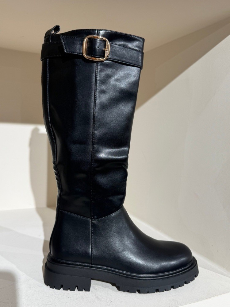 Bottes à détails avec ceinture marron - French retailers