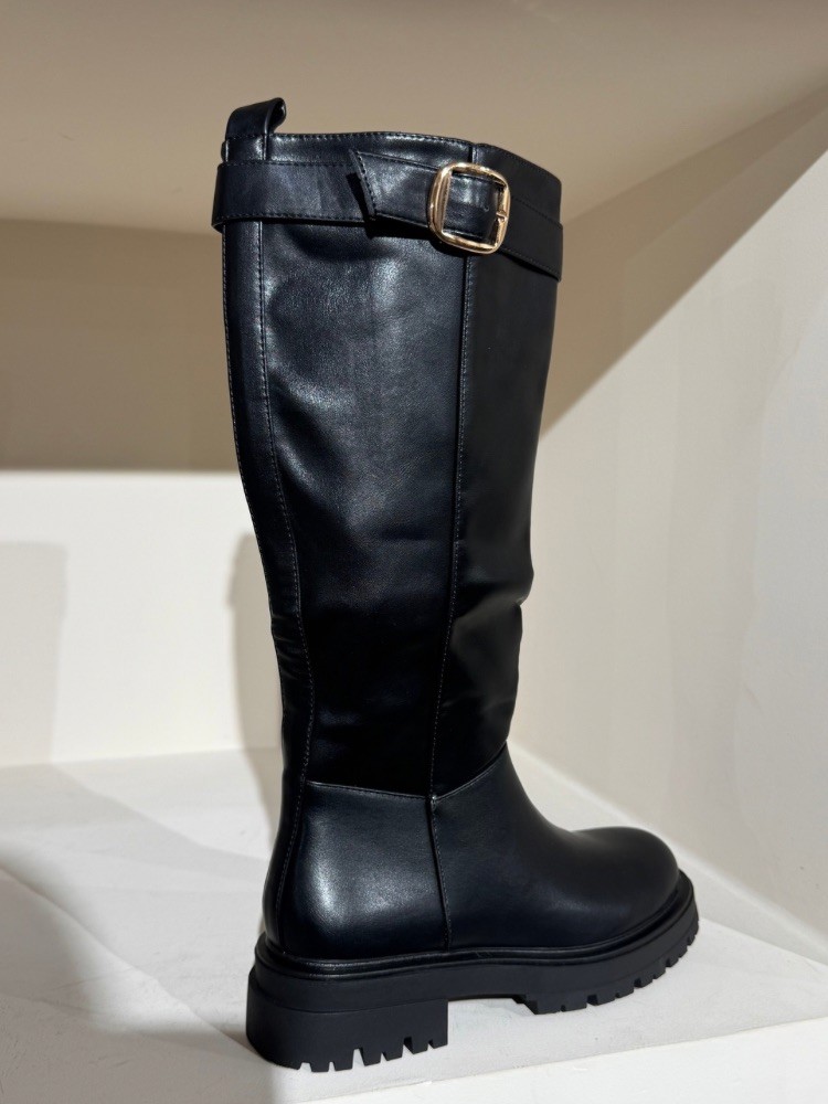 Bottes à détails avec ceinture marron - French retailers