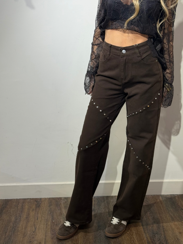 Pantalon à clous marron - French Retailers