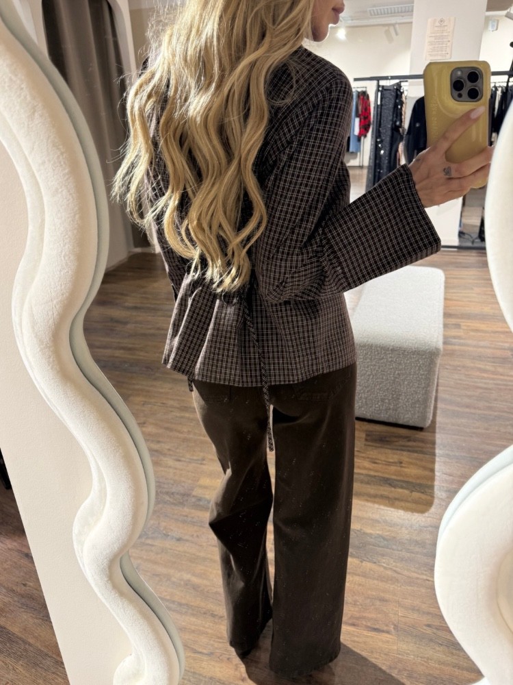 Pantalon coupe droite marron pour femme - French retailers