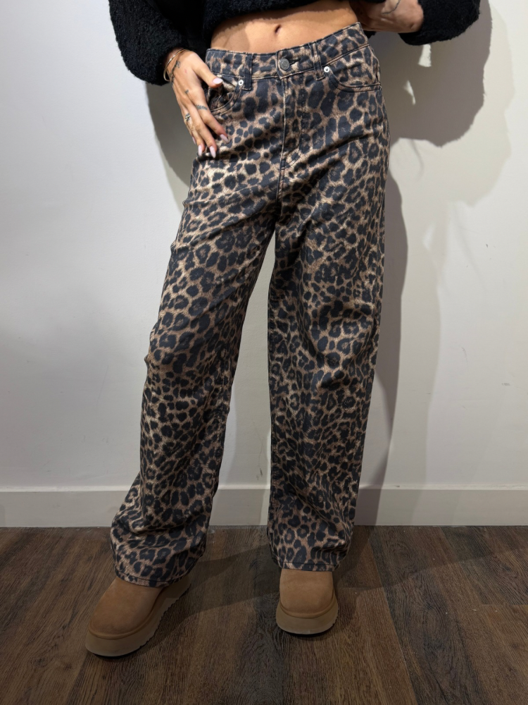 Pantalon droit pour femme léopard - French Retailers