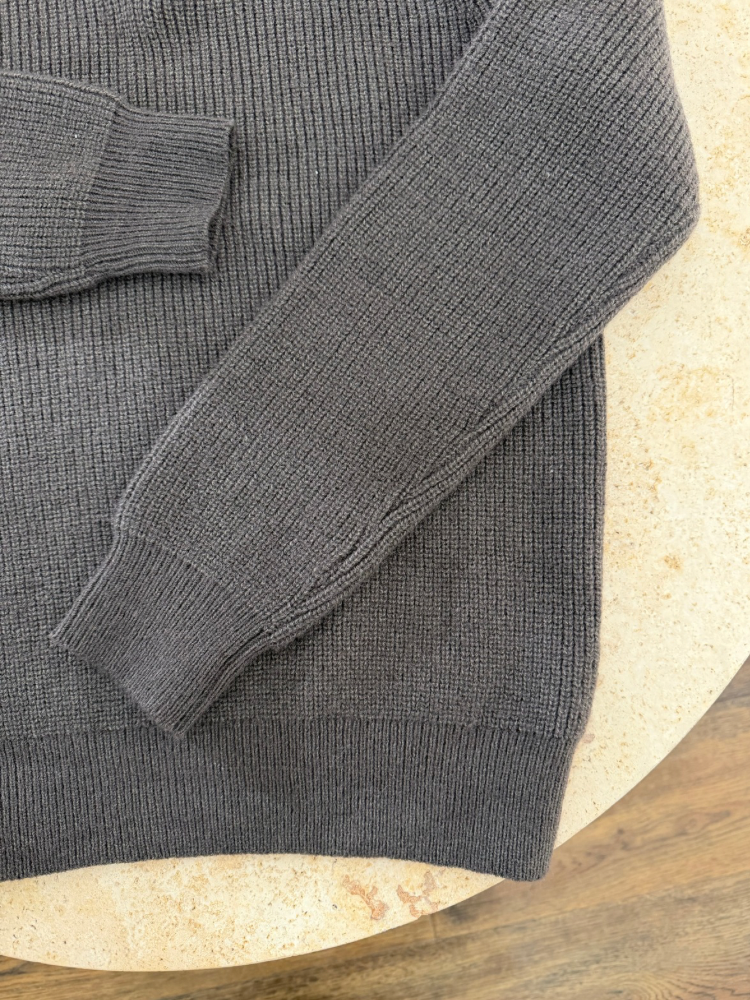 Pull zippé en maille gris pour Hommes - French retailers