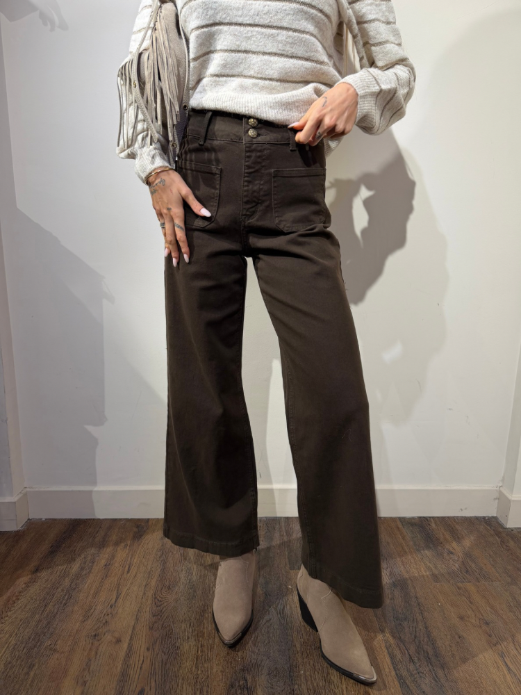 Pantalon marron coupe droite - French Retailers