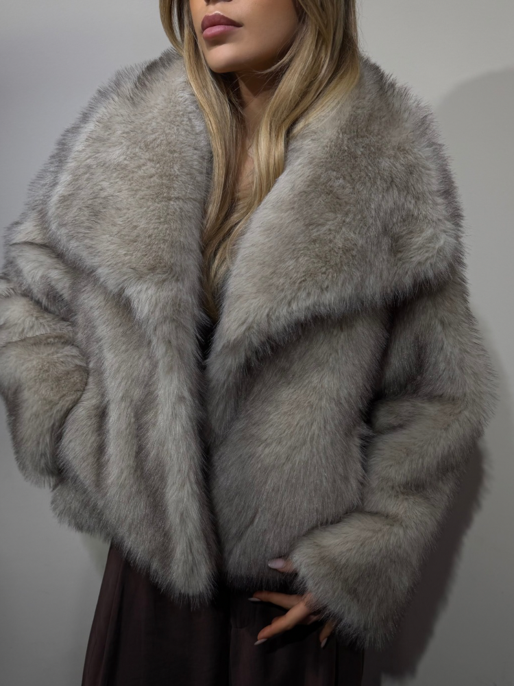 Veste fausse fourrure marron | French retailers