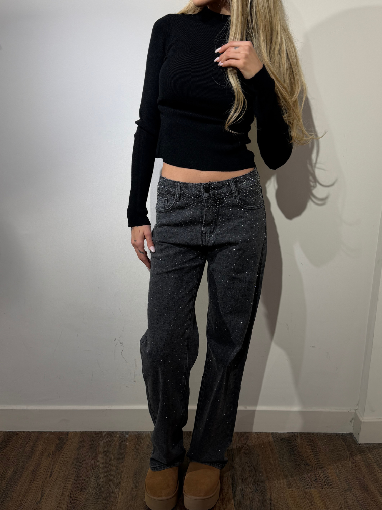 Jean noir à strass - French retailers