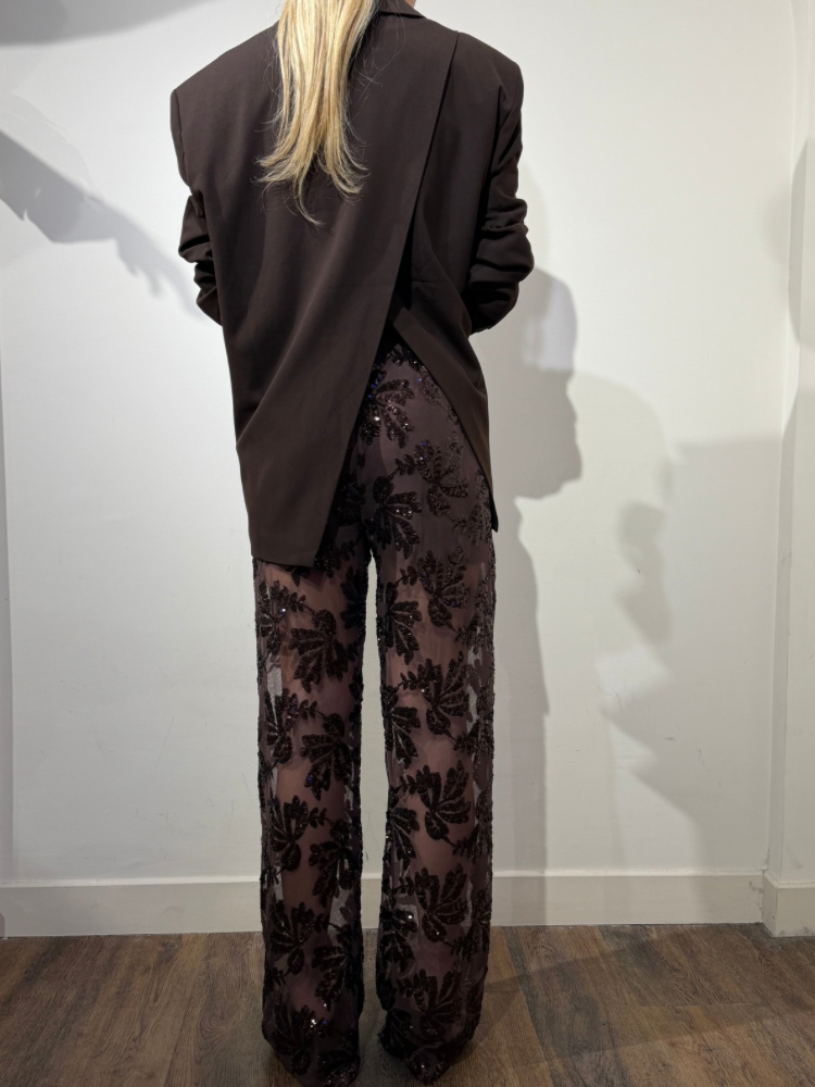 Pantalon transparent à sequins avec short intégré – French Retailers