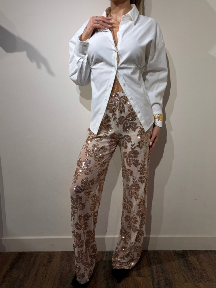 Pantalon transparent à sequins avec short intégré – French Retailers