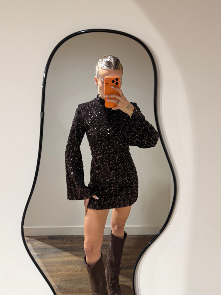 Robe manches longues à paillettes - Noël - French retailers