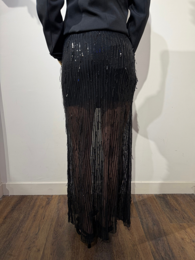 Jupe noire longue transparente - French retailers