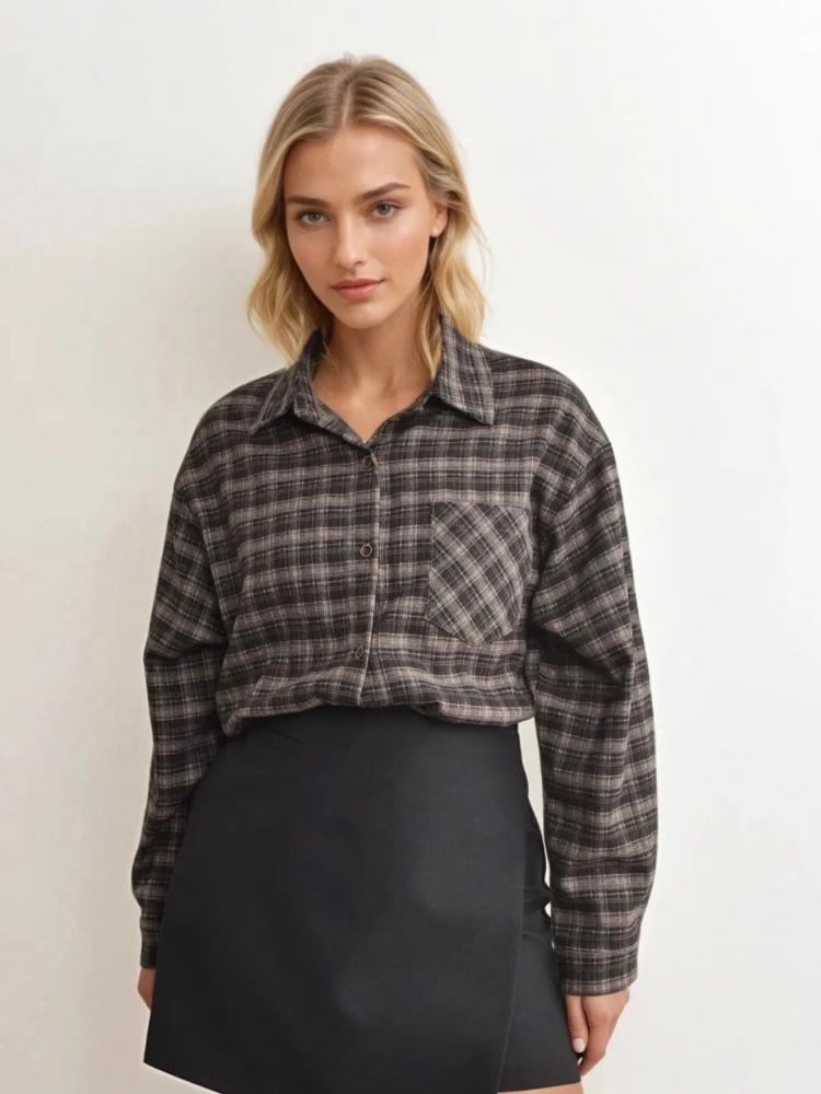 Chemise à carreaux marron - French retailers