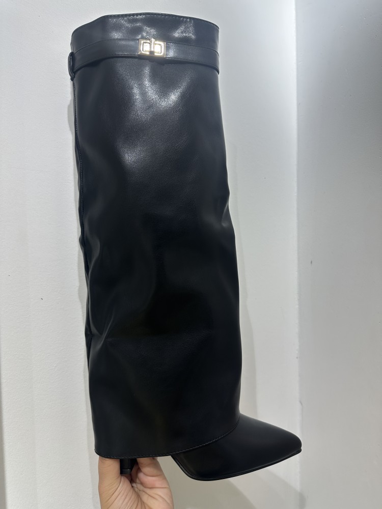 Bottes femme effet suédine noires - French retailers