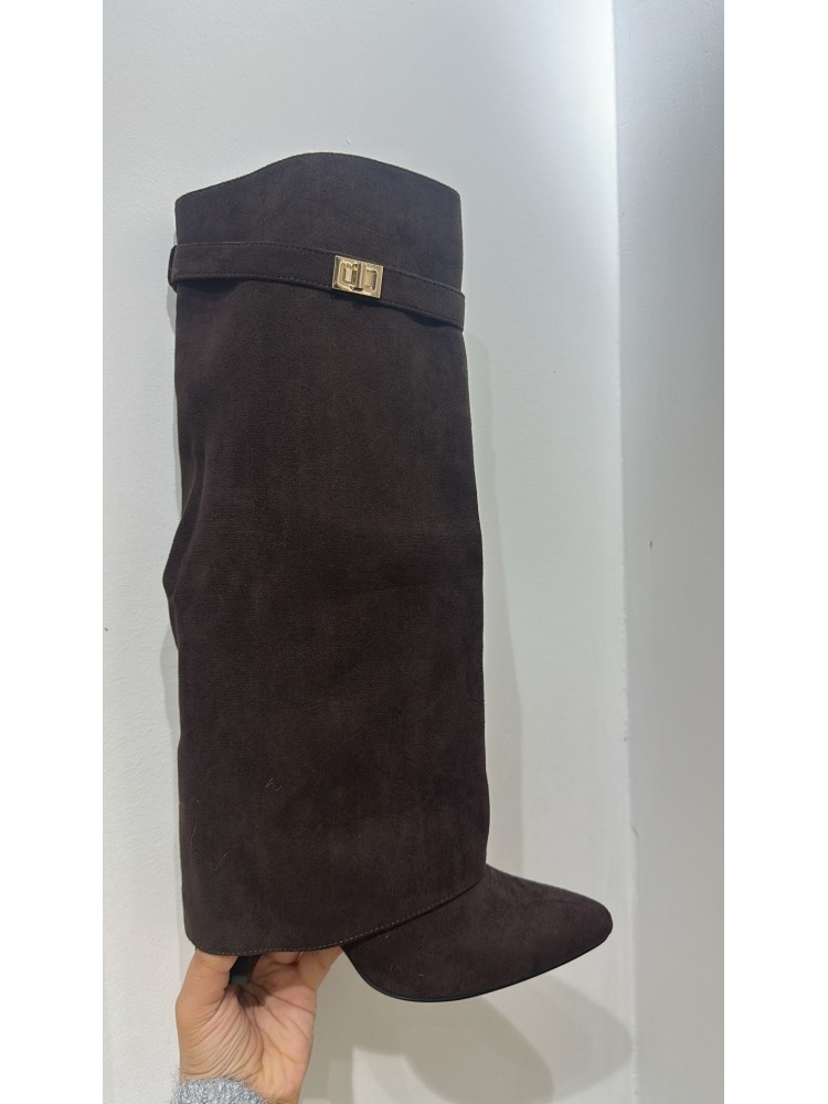 Bottes femme effet suédine noires - French retailers