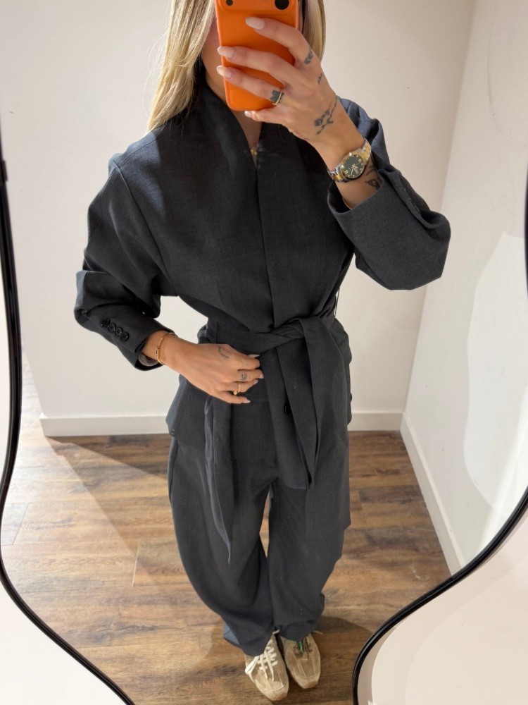 Blazer cintré gris pour femme - French retailers