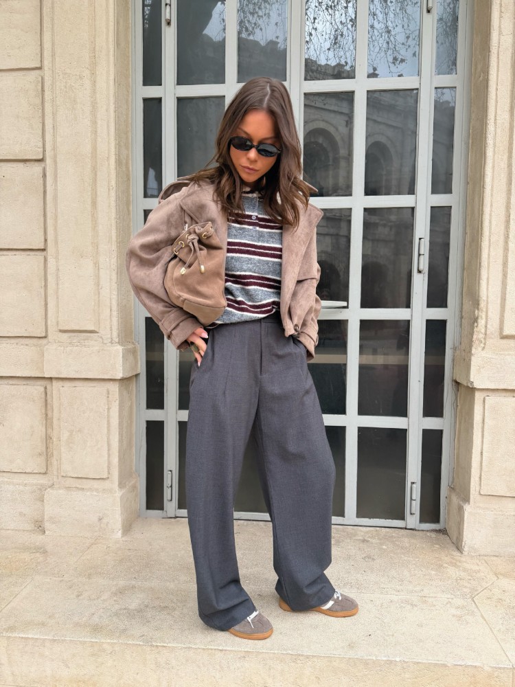 Pantalon Barrel – Matière tailleur – French Retailers