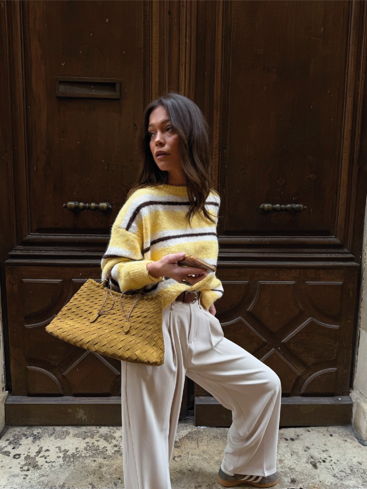 Pantalon à pinces ceinturé - French Retailers